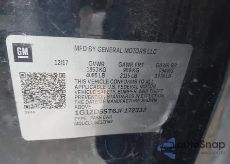 2018 Chevrolet Malibu Lt from USA, damaged, VIN 1G1ZD5ST6JF172332
